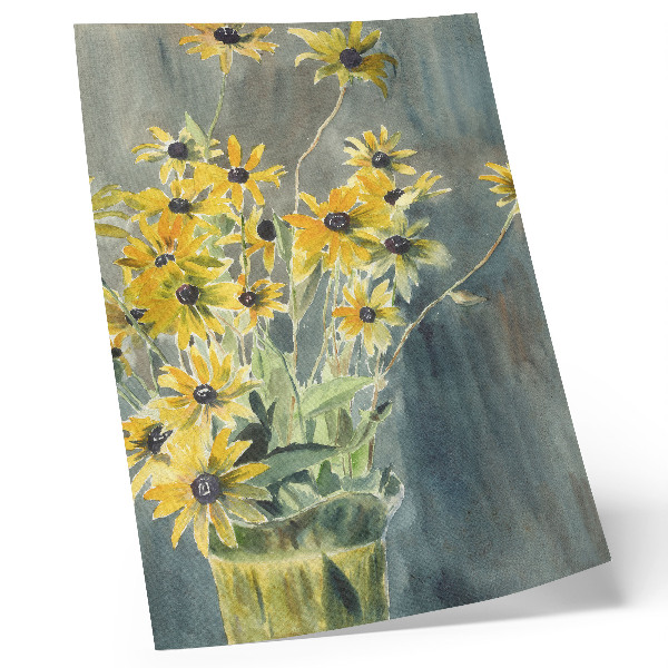 Poster Vaas met rudbeckia's (1915) van Hannah Borger Overbeck