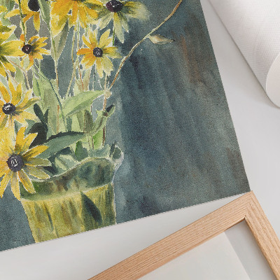 Poster Vaas met rudbeckia's (1915) van Hannah Borger Overbeck