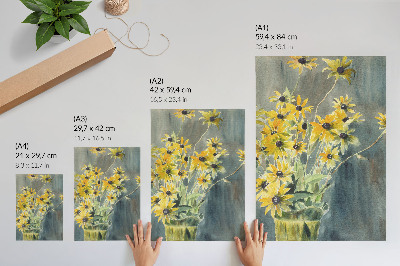 Poster Vaas met rudbeckia's (1915) van Hannah Borger Overbeck