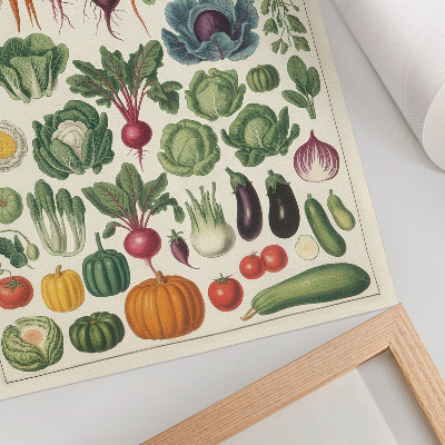 Wandposter Groenten van verschillende soorten en kleuren