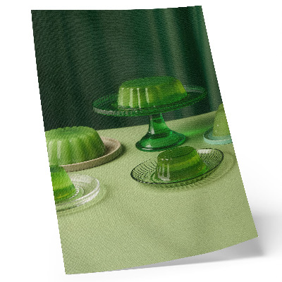 Decoratieve poster Groene gelei op verschillende borden