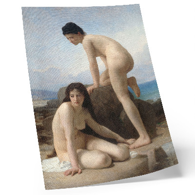 Wandposter Badende vrouwen van William Adolphe Bouguereau
