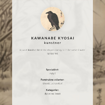 Poster Kat vangt een kikker door Kawanabe Kyosai