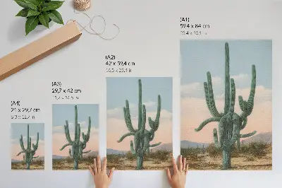Wandposter grote cactus naar een werk uit ca. 1928 van een anonieme kunstenaar