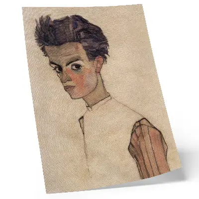 Zelfportret van Egon Schiele (1910) decoratieve poster