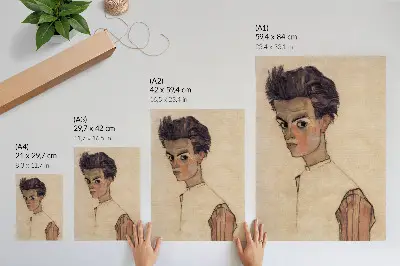 Zelfportret van Egon Schiele (1910) decoratieve poster