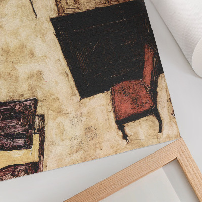 Poster De salon van Schiele in Neulengbach (1911) van Egon Schiele