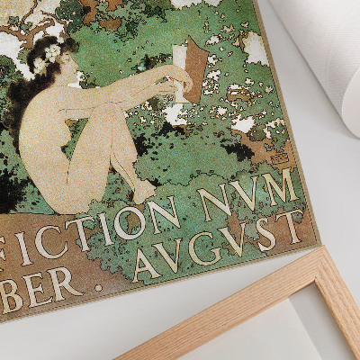 Decoratieve poster De Naakte Vrouw, een uitgave van Scribner's Fiction (1897) van Maxfield Parrish