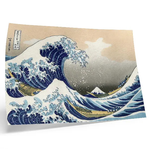 De Grote Golf bij Kanagawa van Hokusai stijlvolle wandposter van deze Japanse ukiyo-e houtsnede
