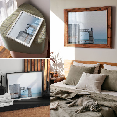 Moderne decoratieve poster Minimalisme, rust, persoon, trap, architectuur