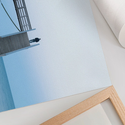 Moderne decoratieve poster Minimalisme, rust, persoon, trap, architectuur