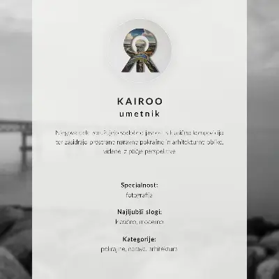 Stijlvolle wandposter met fjorden, bergen, stad, rust en harmonie