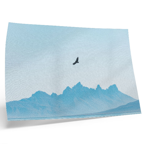 Moderne decoratieve poster Minimalistisch berglandschap met vogels
