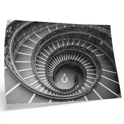 Moderne decoratieve poster Elegantie van de architectuur van een wenteltrap
