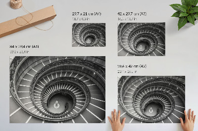 Moderne decoratieve poster Elegantie van de architectuur van een wenteltrap