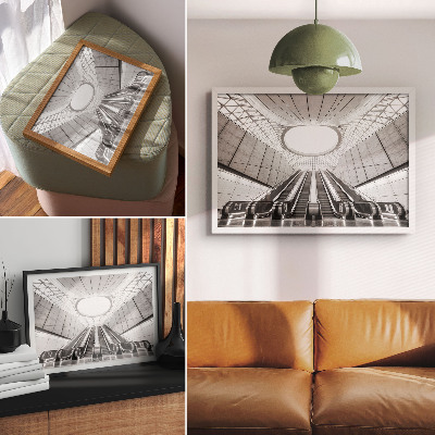 Poster Minimalistisch interieur, futuristische architectuur