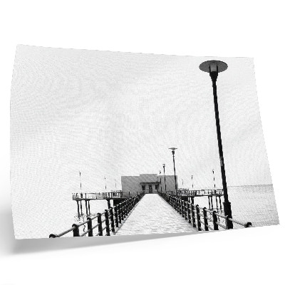 Poster Minimalistische brug, rechthoekige architectuur