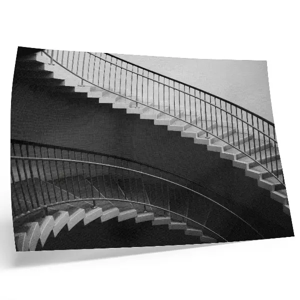 Moderne decoratieve poster met abstracte vormen in zwart-wit