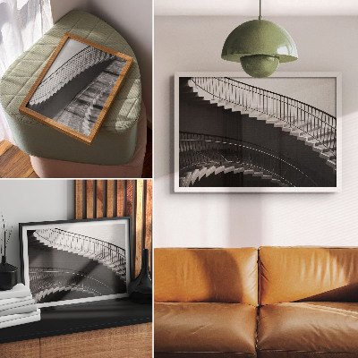 Moderne decoratieve poster Elegantie in zwart-wit, moderne vormen.