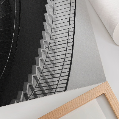 Moderne decoratieve poster Elegantie in zwart-wit, moderne vormen.