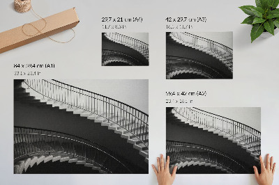 Moderne decoratieve poster Elegantie in zwart-wit, moderne vormen.