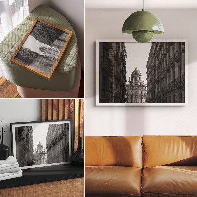 Poster Symmetrische gevels van historische stedelijke architectuur