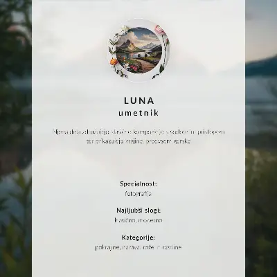 Stijlvolle wandposter met een harmonieus landschap van bergen en een meer