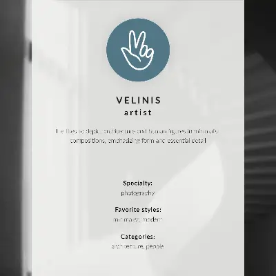 Poster zwart silhouet achter een glazen frame in grijs minimalisme
