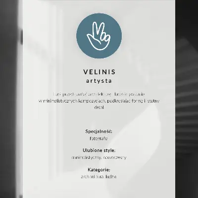 Poster zwart silhouet achter een glazen frame in grijs minimalisme