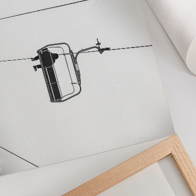 Stijlvolle wandposter Minimalisme, eenzaamheid, rust, winterlandschap