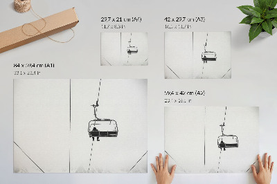 Stijlvolle wandposter Minimalisme, eenzaamheid, rust, winterlandschap