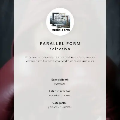 Moderne decoratieve poster met een eenzame boom in de mist en een donker silhouet