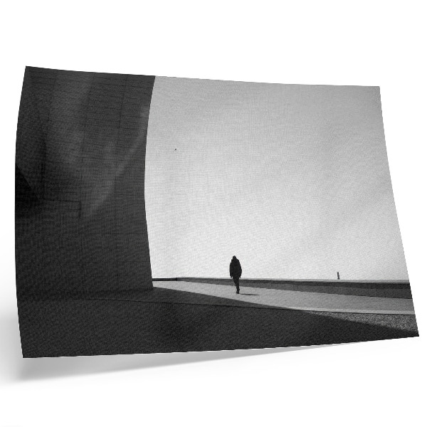 Poster Minimalistisch silhouet, sterke schaduwen, moderne ruimte