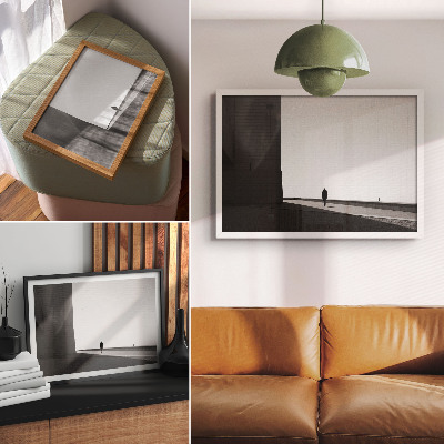 Poster Minimalistisch silhouet, sterke schaduwen, moderne ruimte