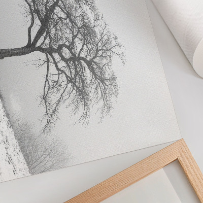 Poster Eenzame boom winter vrede minimalisme harmonie