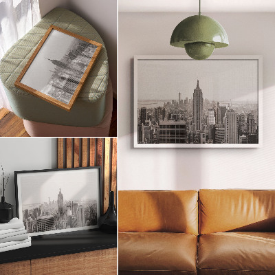 Poster Modern zwart-wit metropoolpanorama