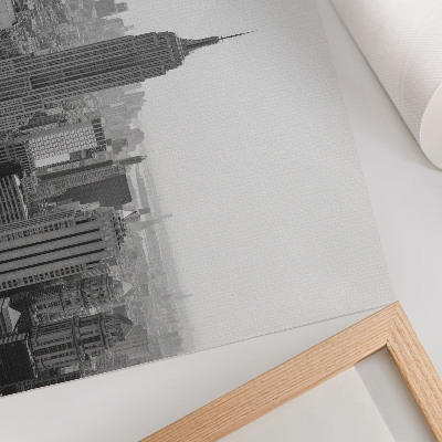 Poster Modern zwart-wit metropoolpanorama