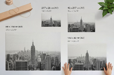 Poster Modern zwart-wit metropoolpanorama