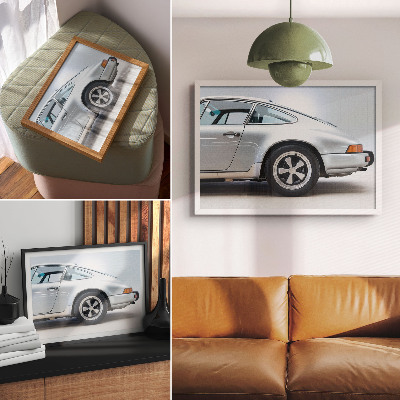 Stijlvolle wandposter Klassieke sportwagen, elegante stijl, chic