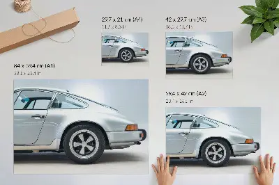 Wandposter Klassieke sportwagen stijlvol design met elegante uitstraling