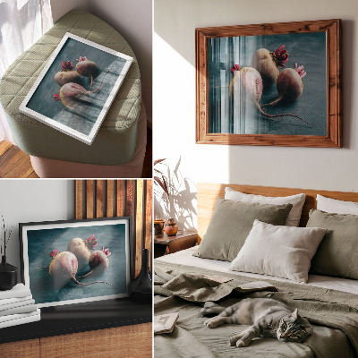 Moderne decoratieve poster Drie bieten, minimalistische, rauwe schoonheid van de natuur
