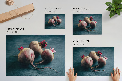Moderne decoratieve poster Drie bieten, minimalistische, rauwe schoonheid van de natuur