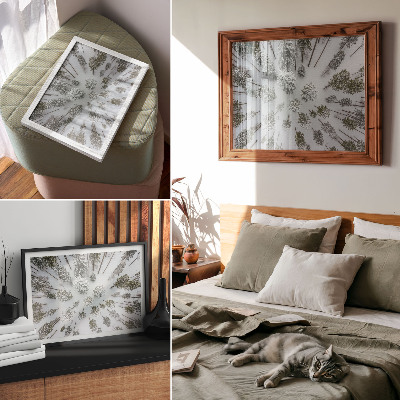 Moderne decoratieve poster Winterse bosrust minimalisme natuurlijkheid