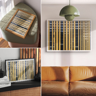 Poster Moderne symmetrie, contrast van geel en blauw