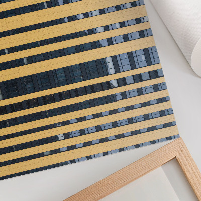 Poster Moderne symmetrie, contrast van geel en blauw