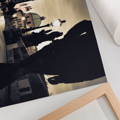 Stijlvolle wandposter Gotische torens interieur brug wandeling