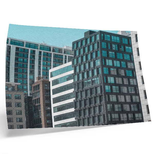 Stijlvolle wandposter Moderne gebouwen, glas, geometrie, harmonie