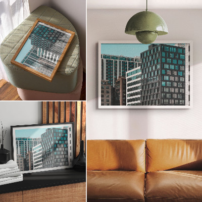 Stijlvolle wandposter Moderne gebouwen, glas, geometrie, harmonie