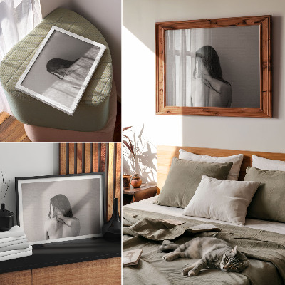 Moderne decoratieve poster De minimalistische charme van figuren in zwart-wit.