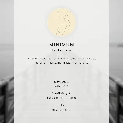 Moderne decoratieve poster eenzame figuur op een pier in de mist